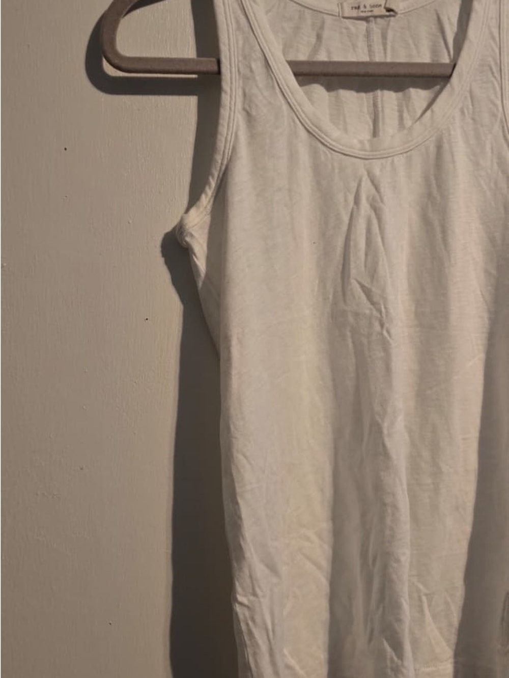 rag & bone White Ribbed High-Neck Tank - Picture 7 of 13